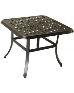 Cast Aluminum Outdoor Patio Series 5000 24" Square End Table Table - Antique Bronze Finish