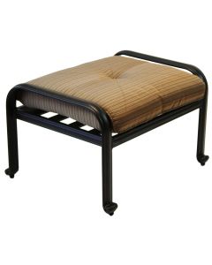 Elisabeth Cast Aluminum Patio Ottoman - Antique Bronze