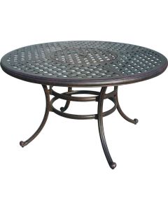 Nassau Cast Aluminum 52" Ice Dining Table - Antique Bronze