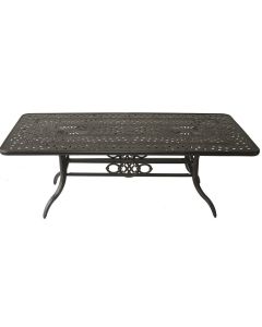 Cast Aluminum Series 6000 Outdoor Patio 42" x 84" Rectangle Table - Antique Bronze Finish