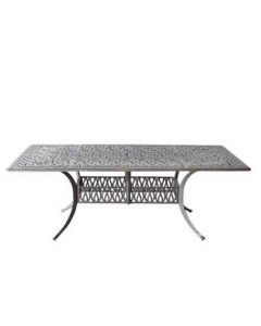 Elisabeth Cast Aluminum 44"x84" Rectangular Table Series 2000 - Antique Bronze