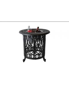 Heritage Outdoor Living Elisabeth Cast Aluminum End Ice Round Table - Antique Bronze