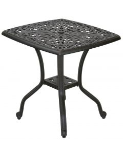 21"x21" Elisabeth Cast Aluminum End Table Series 2000 - Antique Bronze