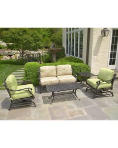 Nassau Cast Aluminum 5 Piece Outdoor Deep Seating Set