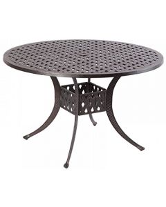 Nassau Cast Aluminum 48" Round Table Series 3000 - Antique Bronze