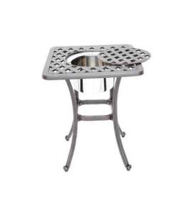 Heritage Outdoor Living Nassau Cast Aluminum End Ice Square Table - Antique Bronze