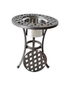 Heritage Outdoor Living Nassau Cast Aluminum End Ice Round Table - Antique Bronze