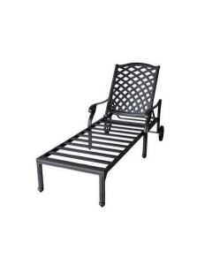 Nassau Cast Aluminum Chaise lounge - Antique Bronze