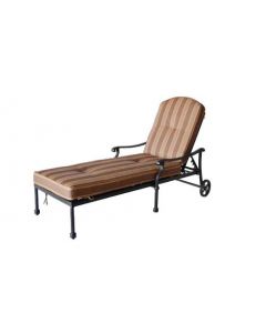 Palm Tree Cast Aluminum Chaise Lounge - Antique Bronze