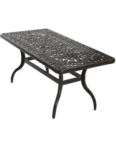 Elisabeth Cast Aluminum 21"x42" Outdoor Patio Coffee Table Series 2000