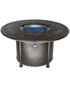 Cast Aluminum 52in Fire Table with enclosure Series 2000 - Antique Bronze