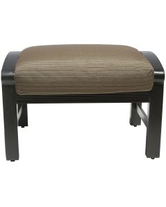BARBADOS CUSHION ALUMINUM OUTDOOR PATIO OTTOMAN WITH CUSHION - ANTIQUE BRONZE
