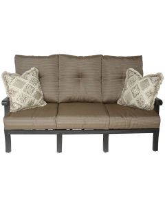 BARBADOS CUSHION ALUMINUM OUTDOOR PATIO SOFA WITH CUSHION - ANTIQUE BRONZE
